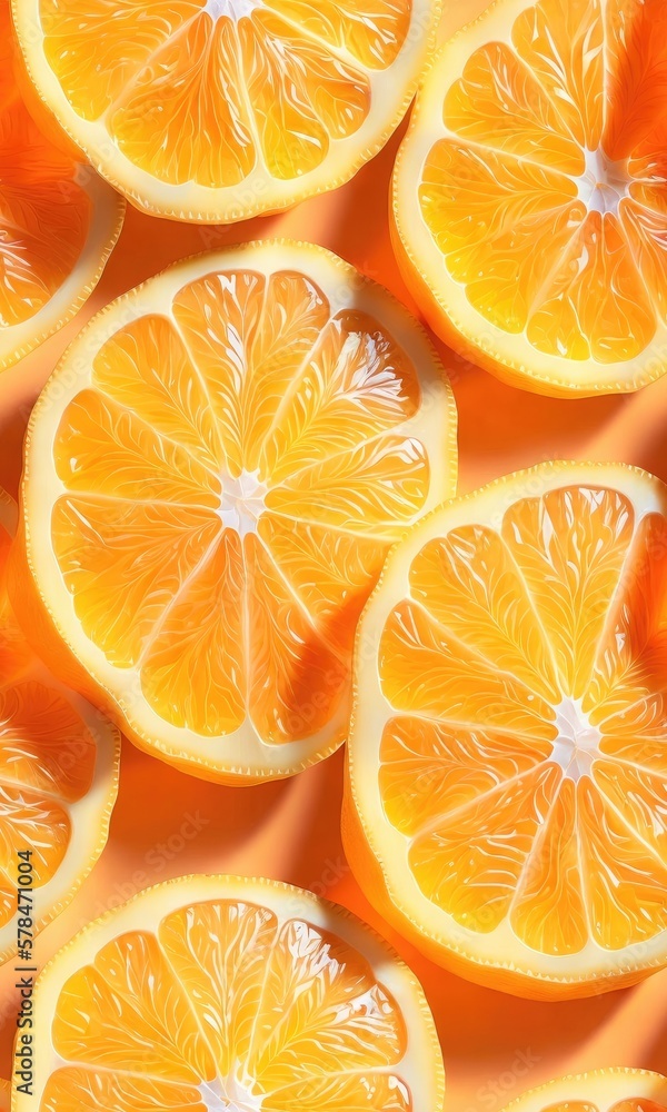 Vibrant Seamless Tiled Orange slices and delicious citrus fruits, Generative AI Vibrant Seamless Tiled Orange slices and delicious citrus fruits, Generative AI