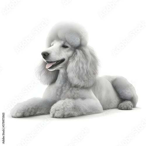 Gray poodle 