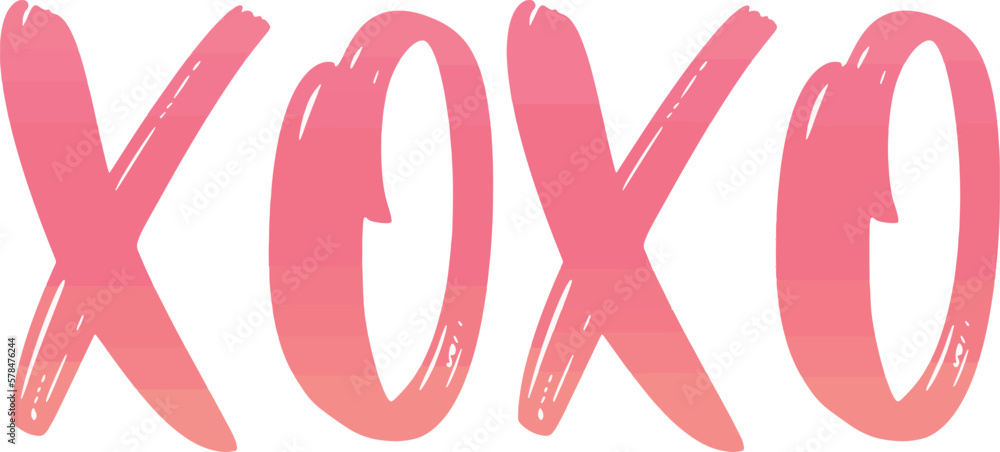 LOVE, xoxo, valentine t shirts design, Hand drawn lettering phrase, Calligraphy t shirt design, Isolated on white background, svg Files for Cutting Cricut and Silhouette, EPS 10