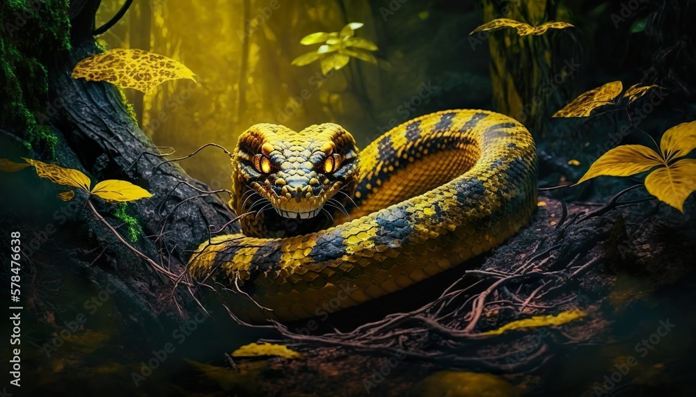 snake in the forest
