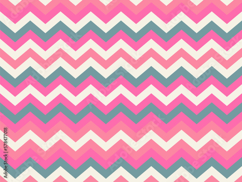 Zig zag geometric vector seamless pattern. Chevron futuristic endless pattern.