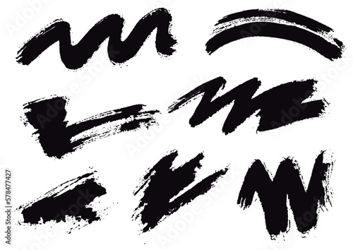 black paint brushes, brush stains, black paint stain, brush stroke, grunge