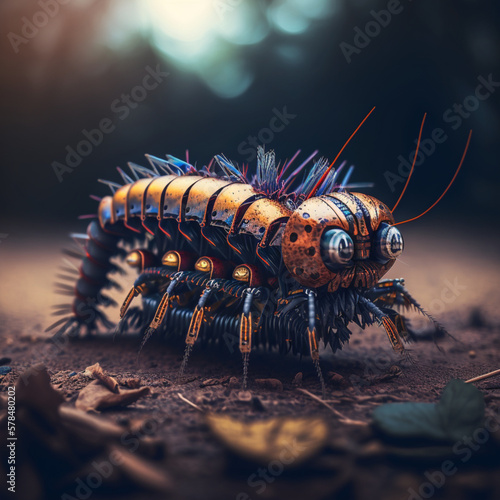 metal centipede on the floor © Sacrini