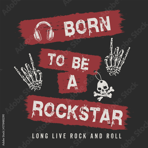 Rockstar community colorful vintage poster