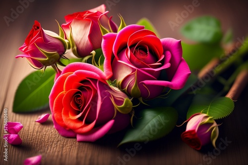 bouquet of red roses photo beautiful valentine s day concept with roses