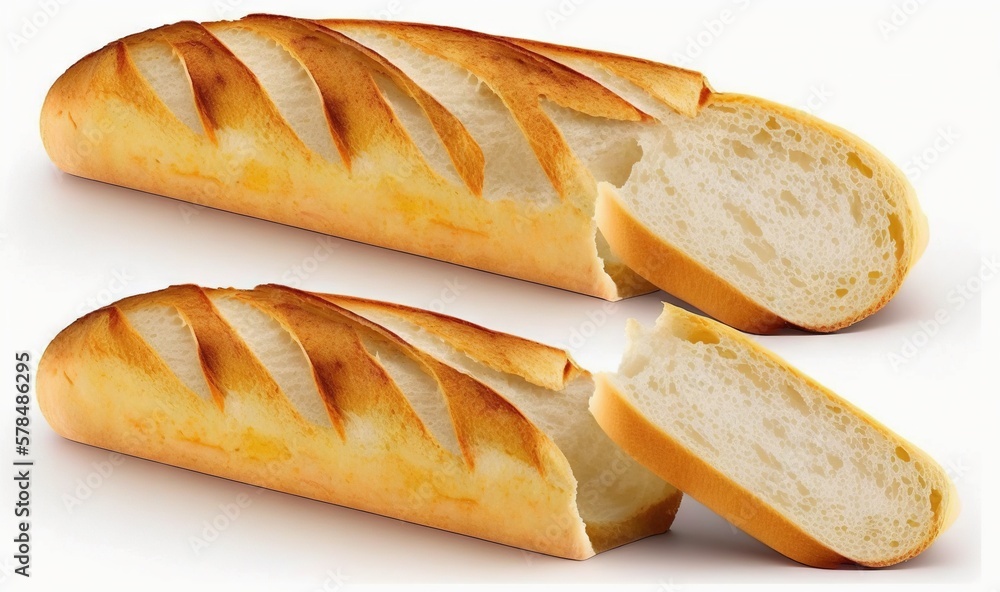 a couple of pieces of bread sitting on top of each other. generative ai a couple of pieces of bread sitting on top of each other. generative ai