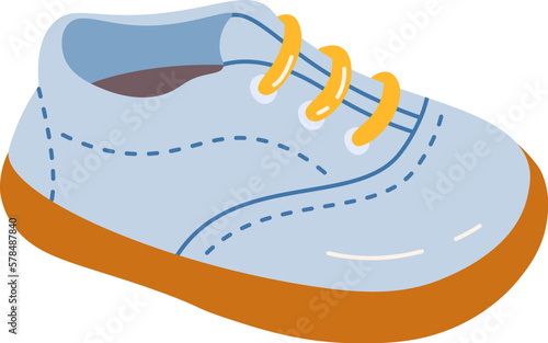 Trendy shoes for kids flat illustration Fashionable footwear