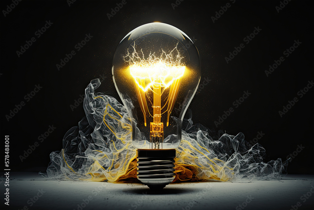 Bright idea for business growth, Innovation, creativity, strategy ...