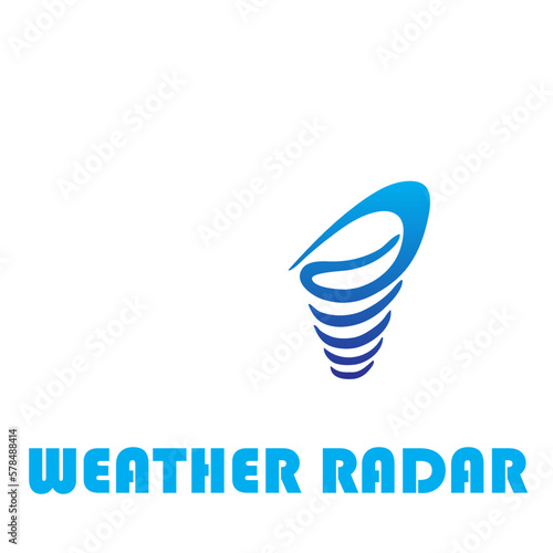 Weather radar and dental shape abstract logo design