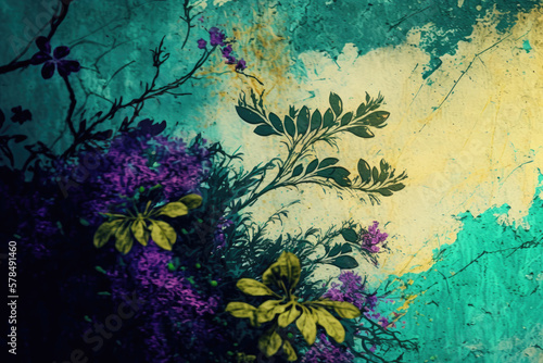 Simple Spring Grunge Background Texture - Spring Grunge Backdrops Series - Spring Grunge Wallpaper created with Generative AI technology © Sentoriak