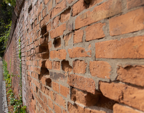 Canvas Print Kaputte Ziegelmauer in Bratislava