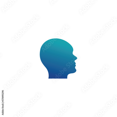 Side profile human image vector illustration.