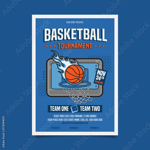 Basketball Flyer print template