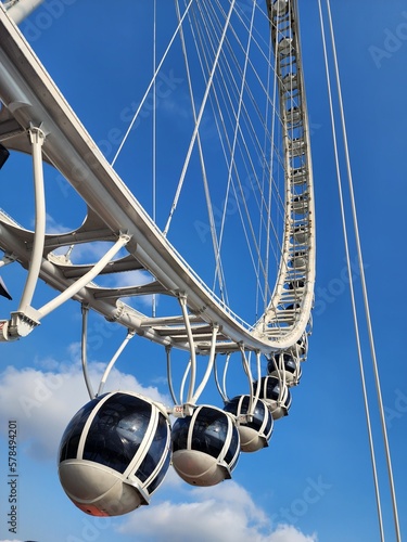 ferris wheel on the blue sky