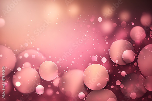 Abstract festive bokeh background, natural tones. AI generated image..