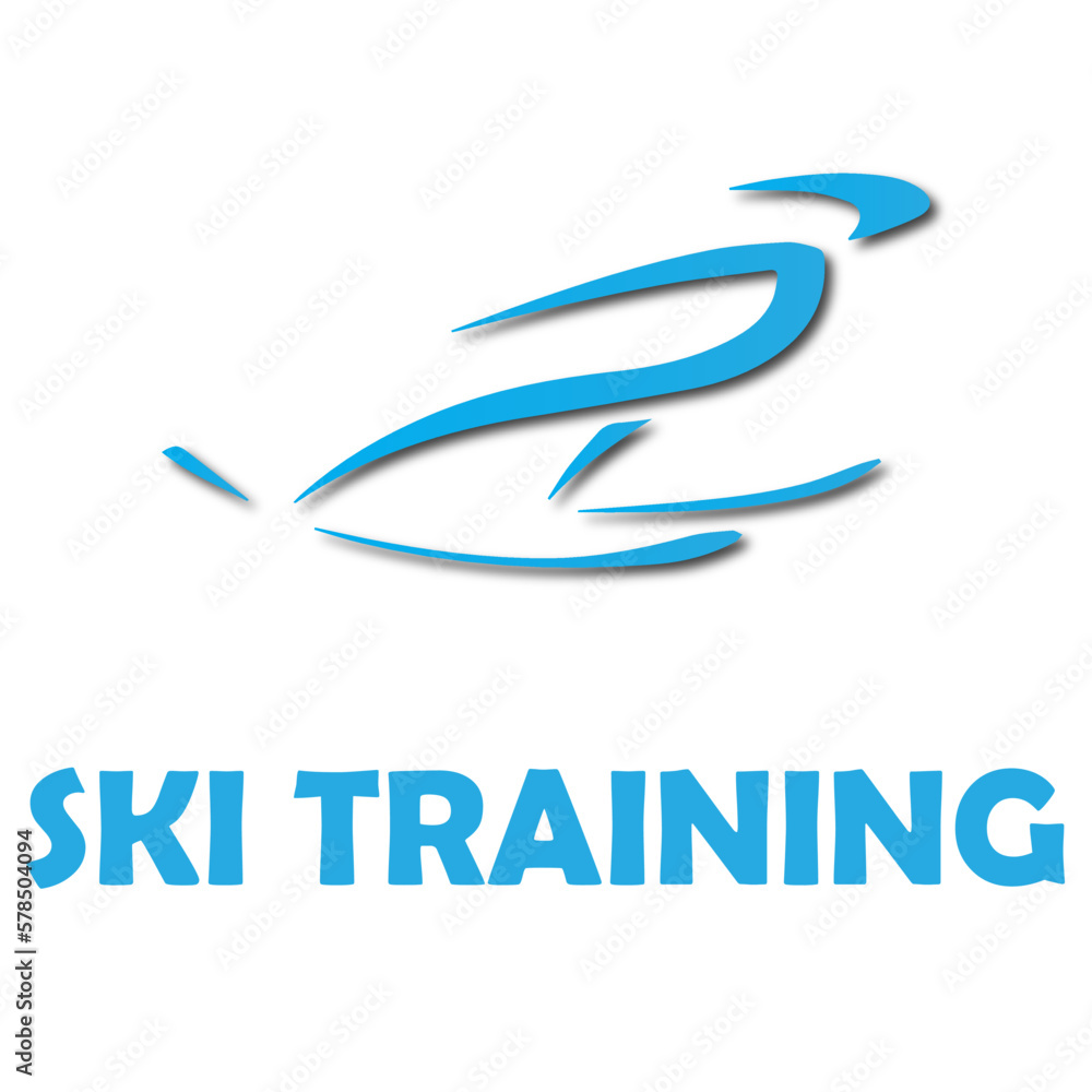 Fototapeta premium abstract logo design ski training