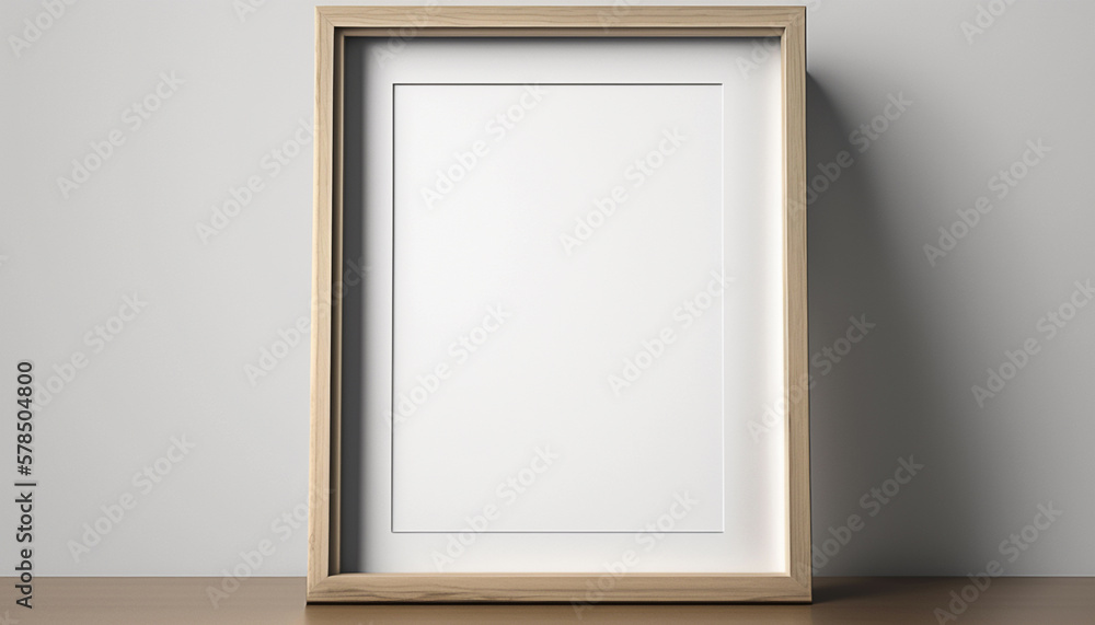 Photorealistic image of mockup frame. Generative AI.