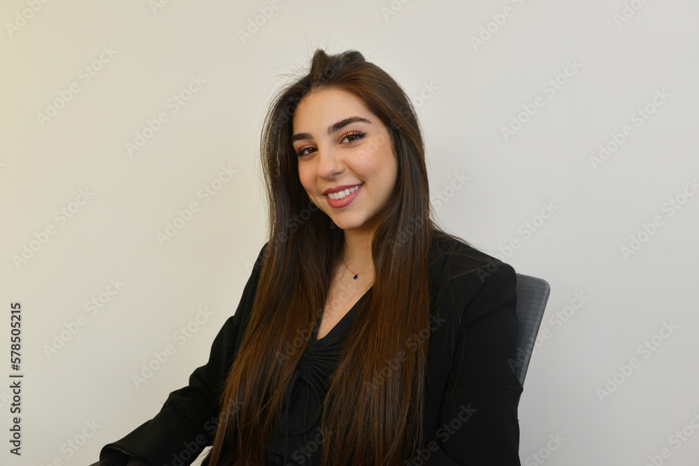 portrait of a young business woman at the office portrait of a young business woman at the office