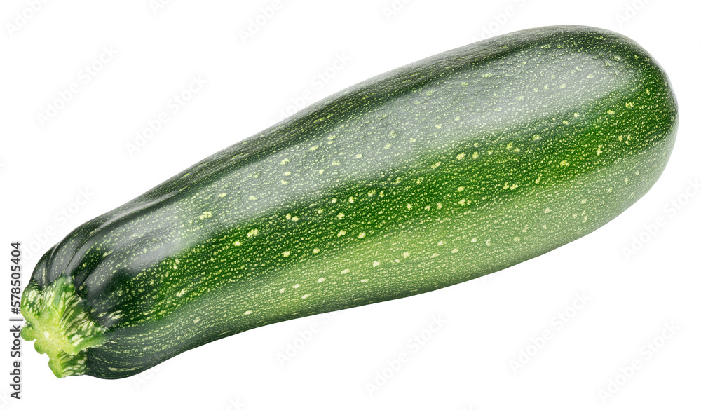Ripe zucchini or courgette isolated on transparent background Ripe zucchini or courgette isolated on transparent background