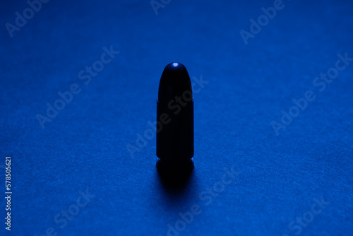 blue tinted 9mm bullet