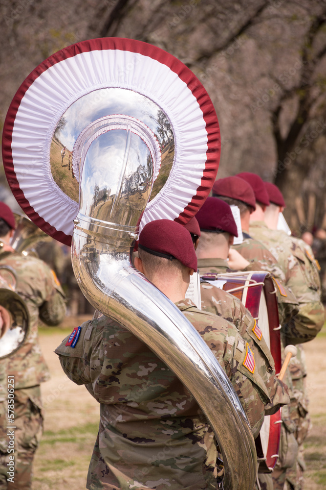 82nd Airborne Ceremonial Band on Stang Field, Fort Bragg, Fort Liberty ...