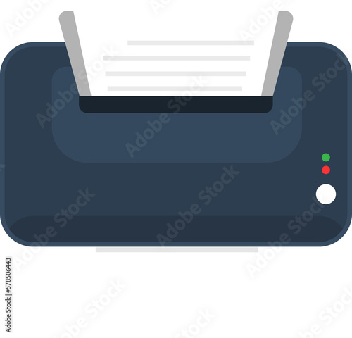 Printer Flat Illustration