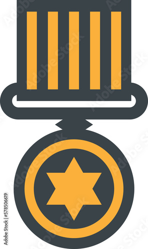 Star Medal Icon Line Filled 3