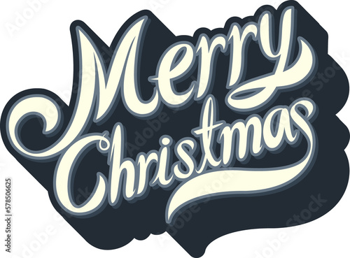 Text Design of Merry Christmas Sign