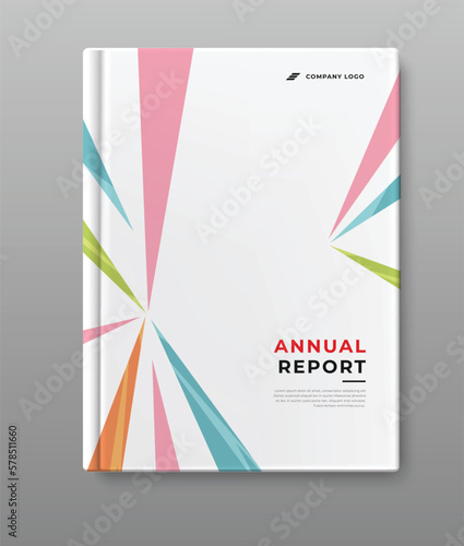 Annual report book cover template design