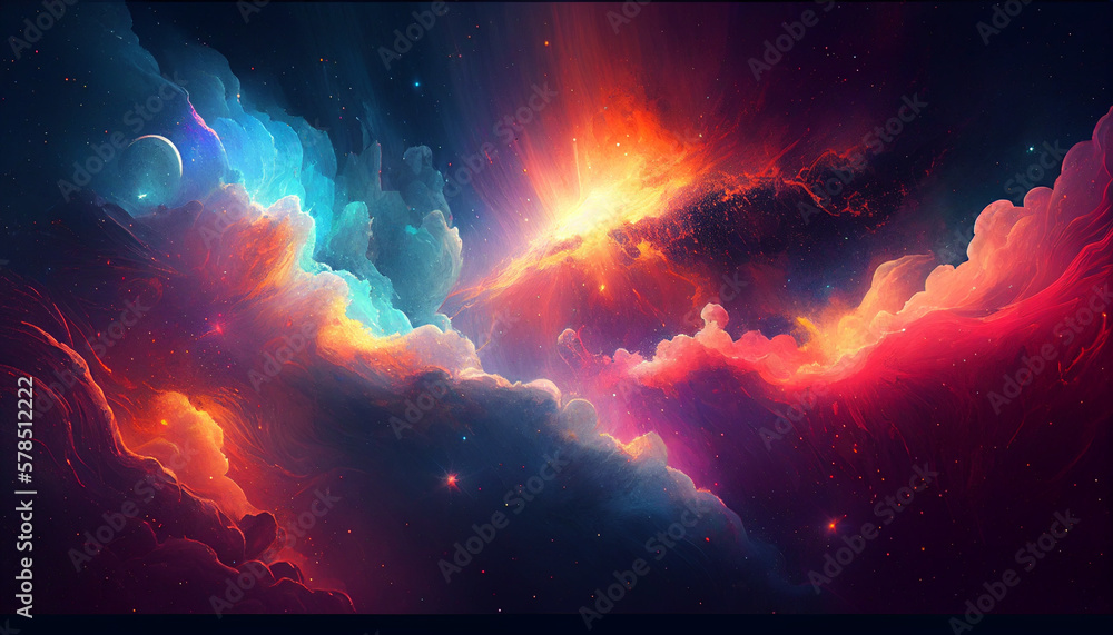 Galaxy Background Illustration | Generative AI