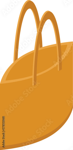 Canvas bag icon isometric vector. Fabric cotton. Cloth carry