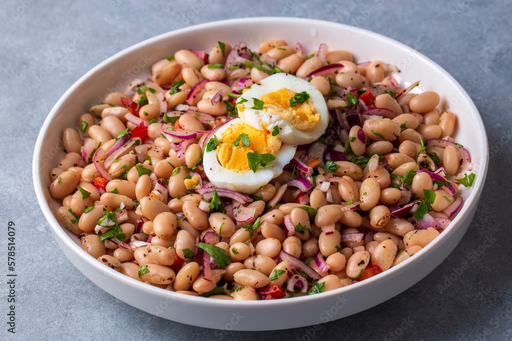 Turkish foods; dried beans salad (Turkish name; piyaz) Turkish foods; dried beans salad (Turkish name; piyaz)
