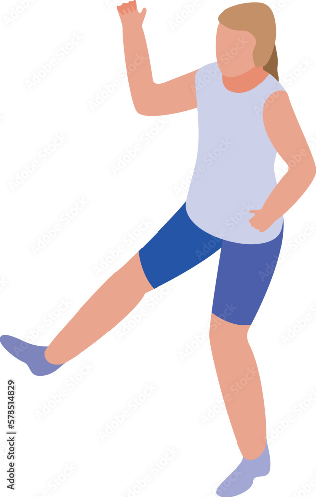 Dance acrobat icon isometric vector. Man person. Body sport