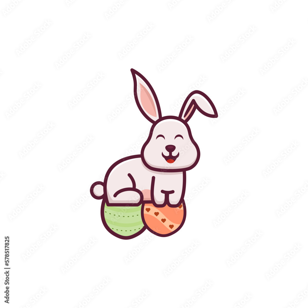 rabbit and egg vector design rabbit and egg vector design