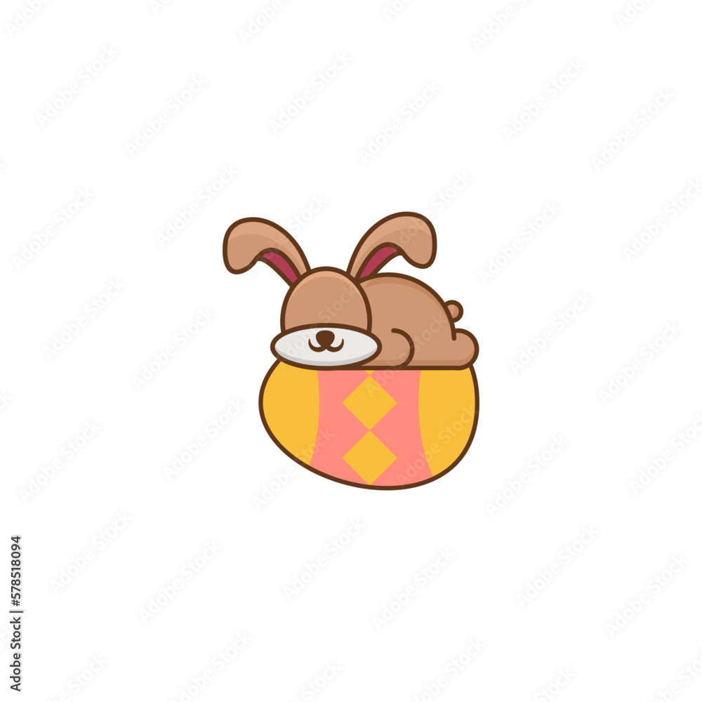rabbit and egg vector design rabbit and egg vector design