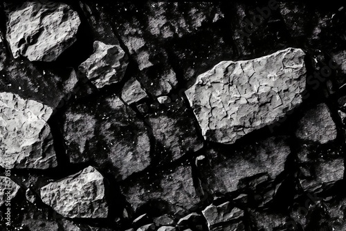 Texture de pierre blanche noire. Surface rocheuse. Vieux mur de b  ton brut. Fond grunge gris fonc  