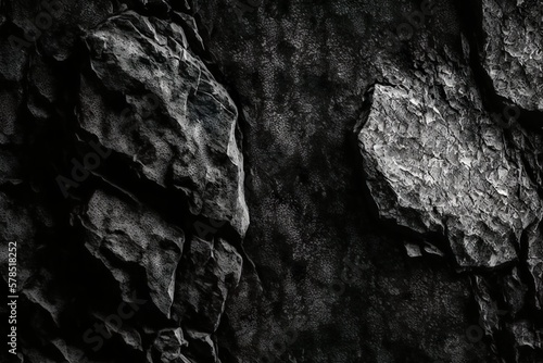 Texture de pierre blanche noire. Surface rocheuse. Vieux mur de béton brut. Fond grunge gris foncé photo