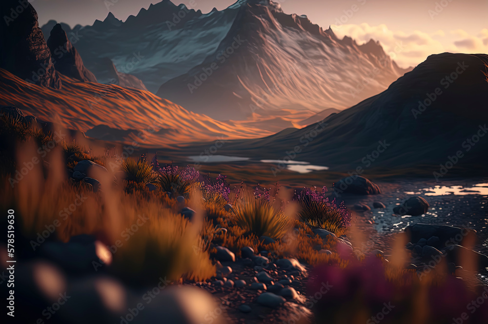 A gorgeous landscape with spectacular views AI-Generated