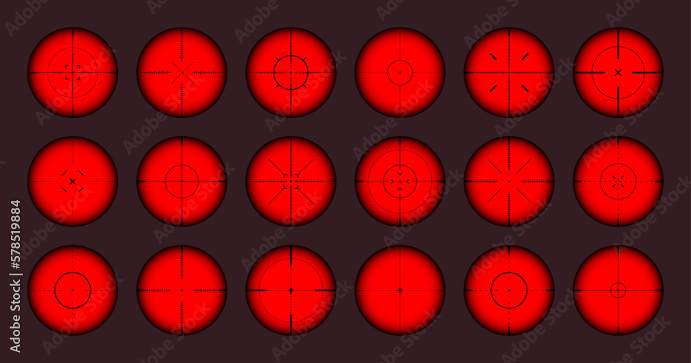 Various weapon thermal infrared sights, sniper rifle optical scopes ...