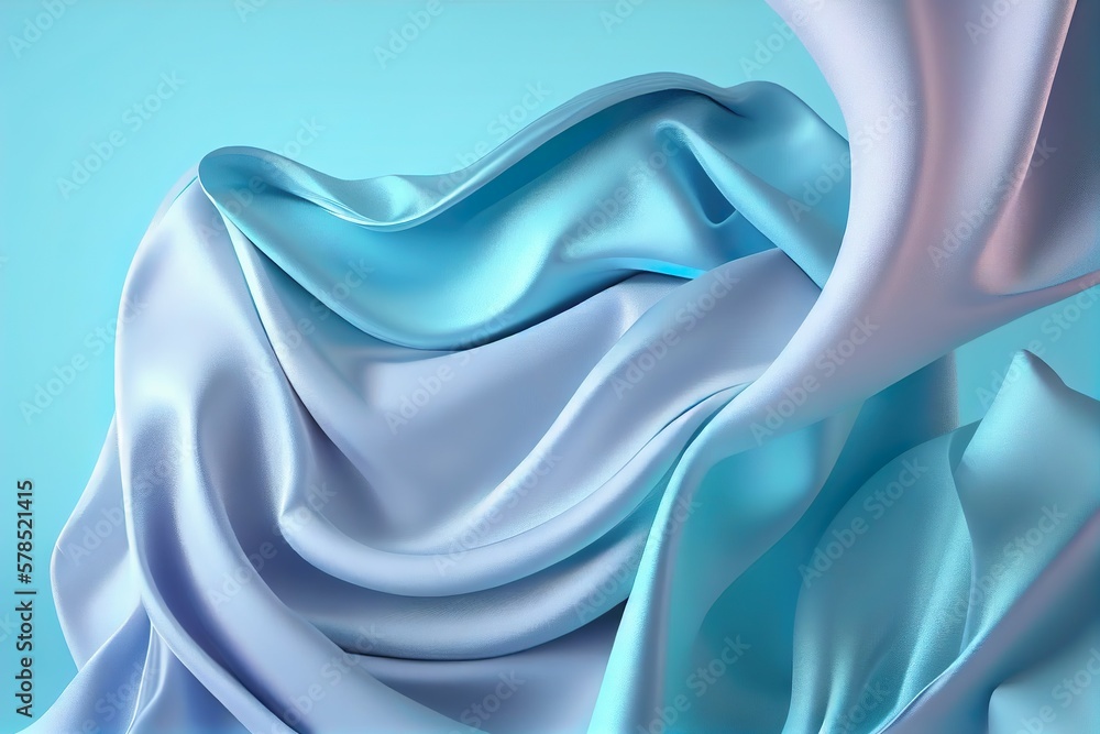 Obraz premium Satin Beauty on a Winter Breeze Generative AI.