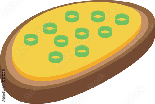 Chives sandwich icon isometric vector. Fresh chive. Chinese spring