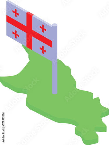 Georgian landmark icon isometric vector. Dinner meal. Lunch dish