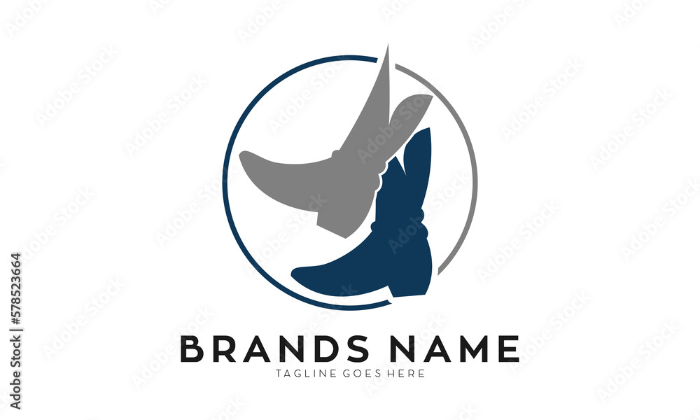 Boot shoes illustration vector logo Boot shoes illustration vector logo