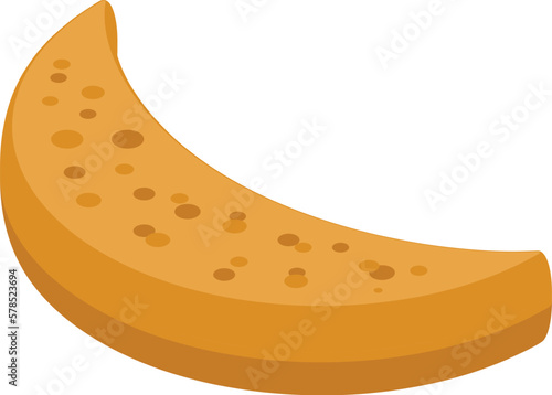 Moon khachapuri icon isometric vector. Food cooking. Cuisine meal