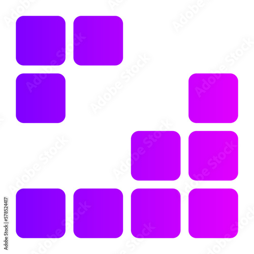 tetris gradient icon