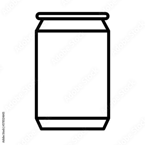 Simple aluminum can icon. Can juice. Vector.