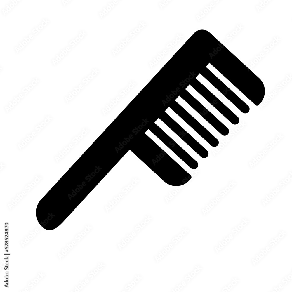 Comb silhouette icon. Hair set. Vector. Comb silhouette icon. Hair set. Vector.