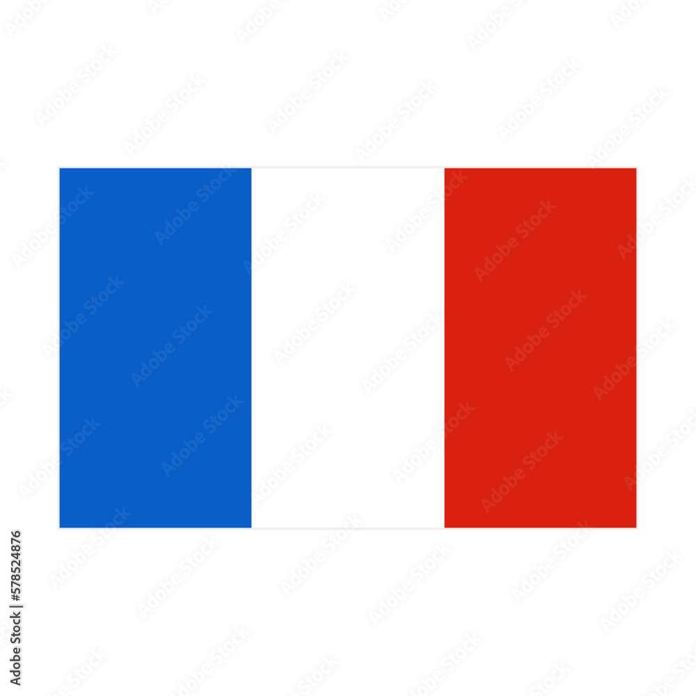 French Flag Icon. France. Vector.