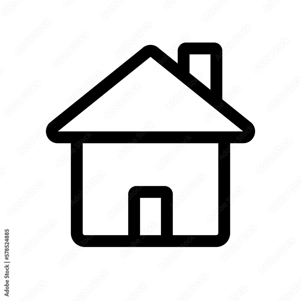 House icon with simple chimney. Housing. Vector. House icon with simple chimney. Housing. Vector.