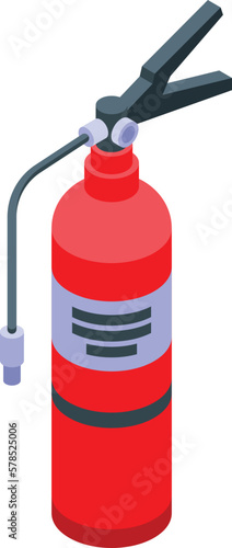 Fire extinguisher icon isometric vector. Coast guard. Sea emergency